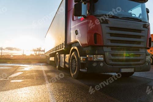 Preview: close up of truck on parking