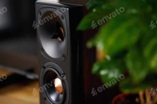 Preview: Sound speaker in living room interior