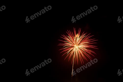 Preview: Beautiful shot of firework which lights up the sky with a dazzling display