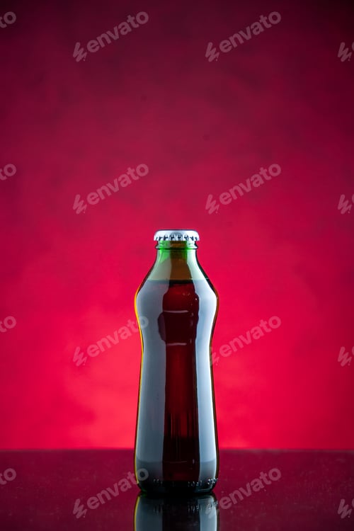 Preview: front view can of drink on pink background alcohol color photo drink xmas