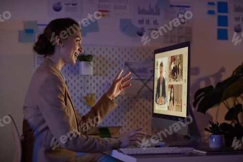 Preview: Woman Taking Part In Online Meeting