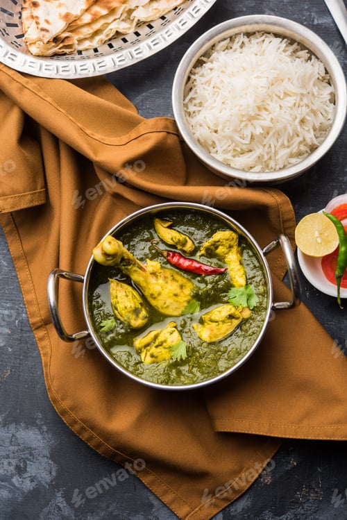 Preview: Palak or spinach Chicken or Murg Saagwala is an Indian non-vegetarian recipe