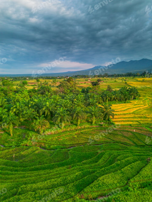 Preview: Beautiful morning view indonesia Panorama Landscape