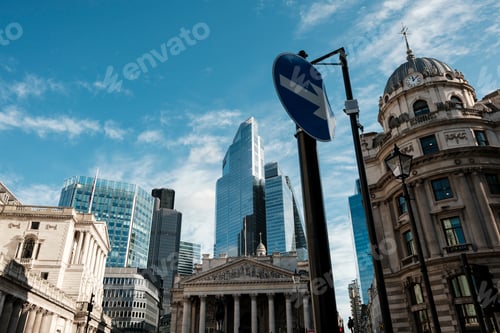 Preview: London city financial district balancing old new architecture