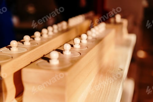Preview: Knobbed cylinder, a montessori educational toy.