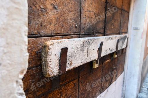 Preview: Old barn door detail. Italy, Rome