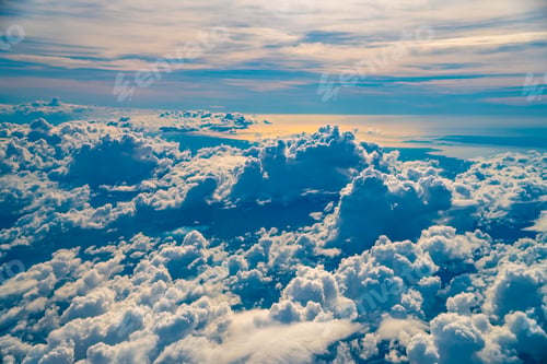 Preview: Breathtaking aerial view of coron island, philippines, during sunset with stunning cloudscape