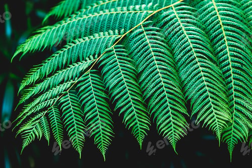 Preview: Fern leaves texture on dark background