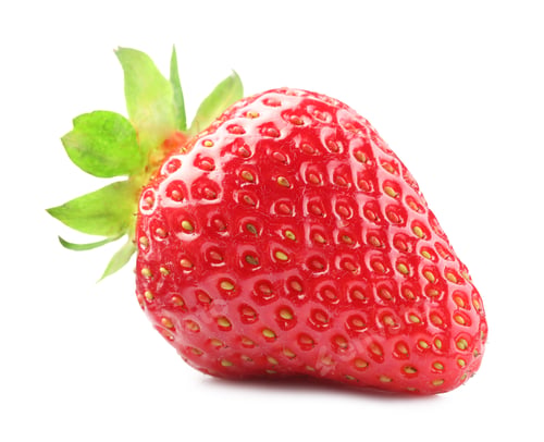 Preview: One fresh ripe strawberry isolated on white