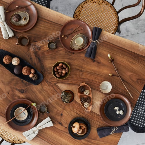Preview: Stylish interior design of dining room