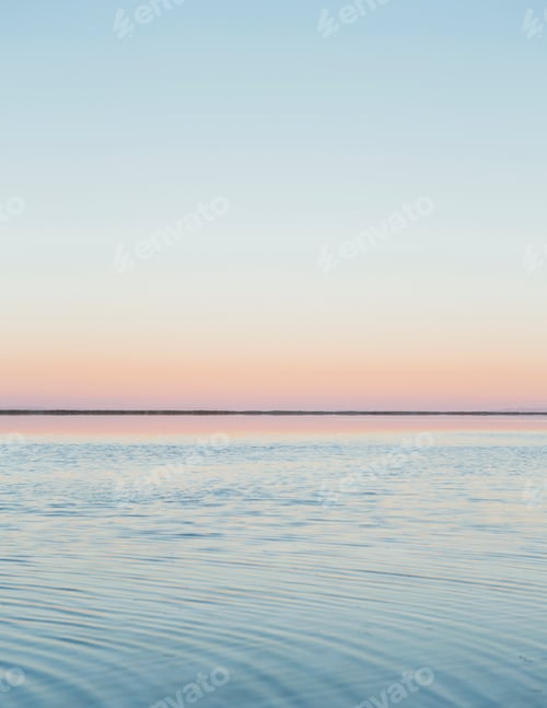 Preview: The view to the clear line of the horizon where land meets sky