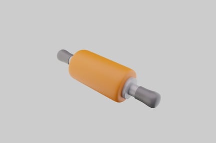 Preview: Orange rolling pin kitchen tool