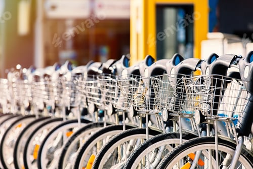 Preview: photo of bicycles on parking places