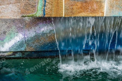Preview: A Macro Shot Of A Colorful Fountain In West Seattle, Washington.