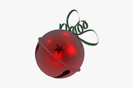 Preview: Red ornament with green ribbon and star