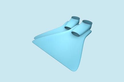 Preview: Flippers Clean 3D Illustration
