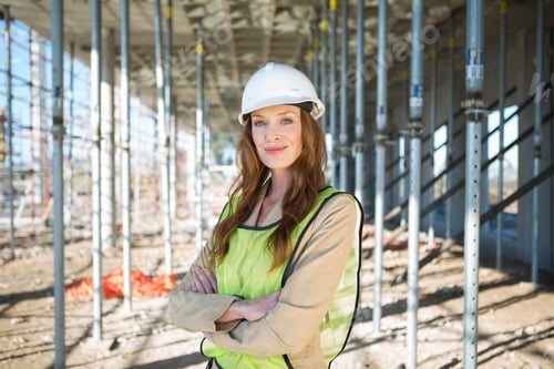 Preview: Portrait of site manager on construction site