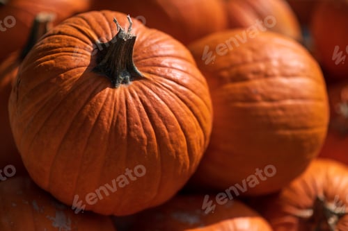 Preview: Heap of fresh pumpkins on farm