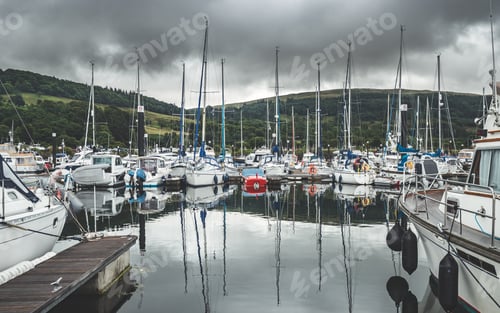 Preview: Numerous yachts at the Northern Ireland pier