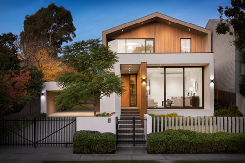 Stylish Modern Home with Architectural Details