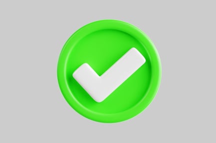 Preview: Bright green check mark button