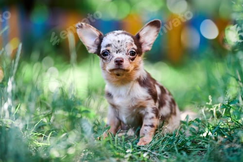Preview: Chihuahua puppy, little dog in garden