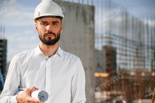 Preview: Portrait of man that is in uniform on the construction site