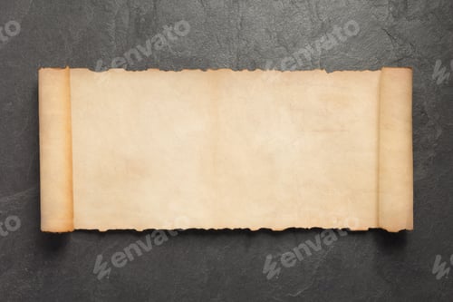 Preview: old retro aged paper parchment on slate