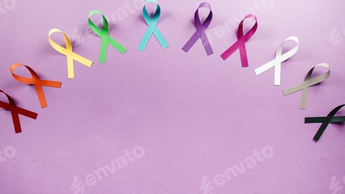 Preview: world awareness cancer day copy space pink background