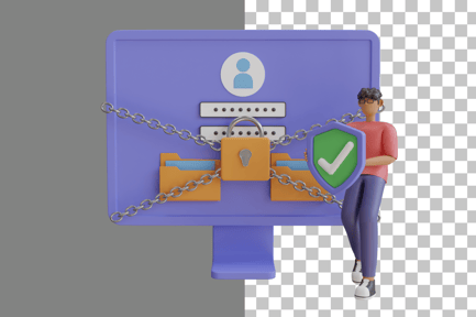 Preview: Data Protection 3D Illustration