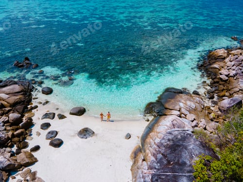 Preview: Kla Island Koh Lipe Thailand a small island of the coast of Ko Lipe with a coral reef