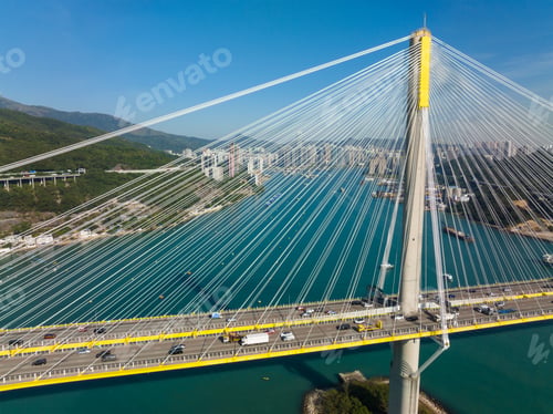 Preview: Top view of Ting Kau bridge in Hong Kong