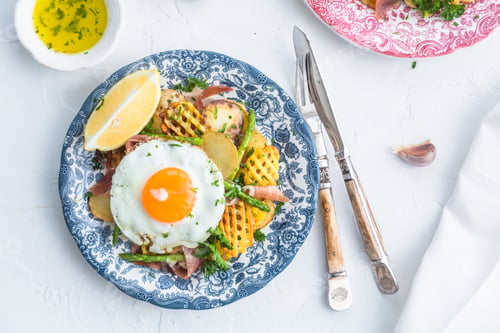 Preview: Huevos rotos, eggs, potatoes and serrano ham.