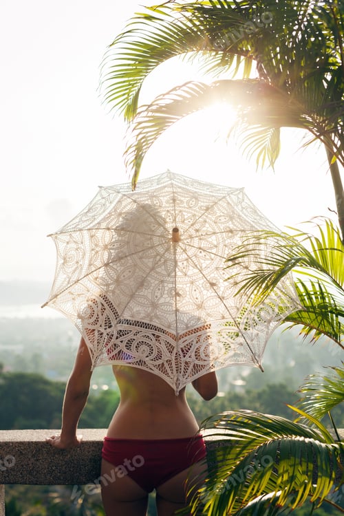 Preview: silhouette of woman with beautiful slim body