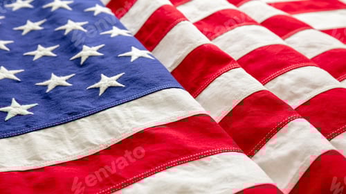 Preview: American Flag Fabric Texture Close-Up