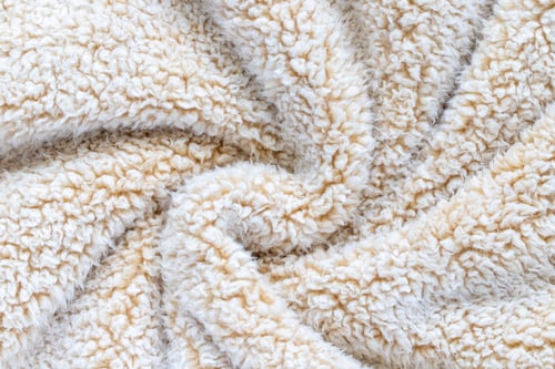 Preview: Beige soft plush fabric of cozy plush throw