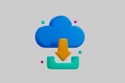 Preview: Download cloud data icon