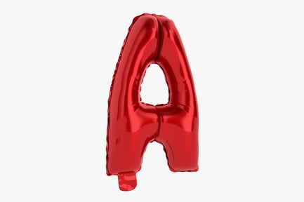 Preview: Shiny Red Foil Balloon Letter A