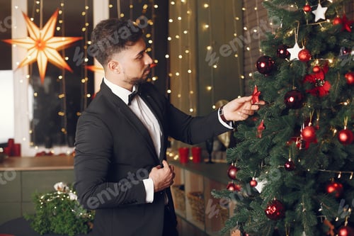 Preview: Man in a christmass decorations