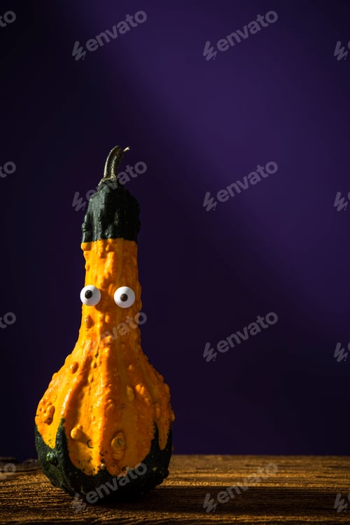 Preview: Funny Halloween Pumpkin on Spooky and Scary Background