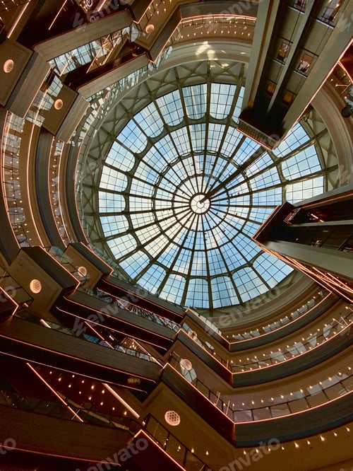 Preview: Low angle of the ceiling in a building in Shanghai, China