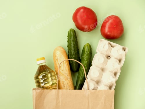 Preview: Food donation a paper bag