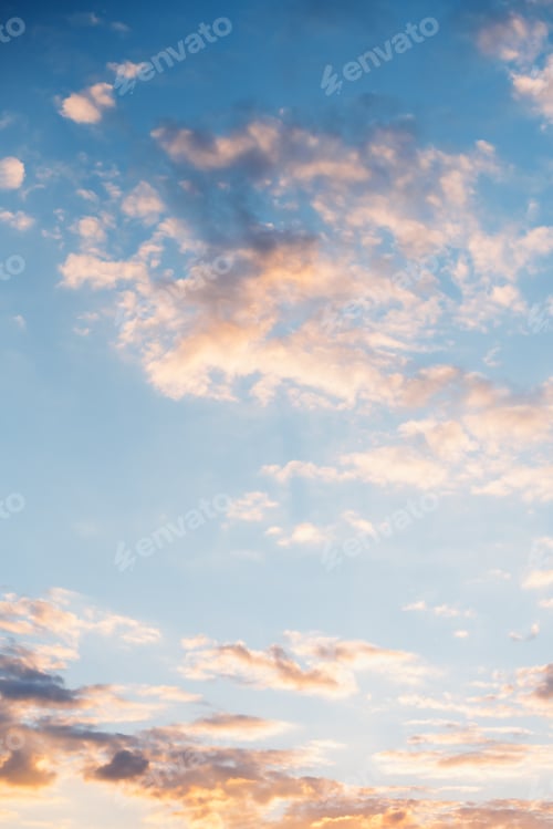 Preview: Panorama of vibrant color with beautiful cloud of sunrise and sunset