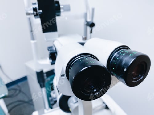Preview: Slit lamp machine used in ophthalmology and optometry offices for eye examinations