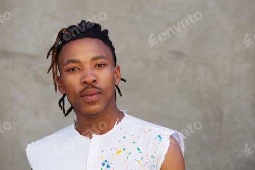 Preview: serious black man with dreadlocks