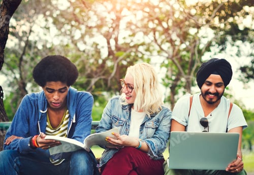 Preview: College Students Teamwork Brainstorming Concept