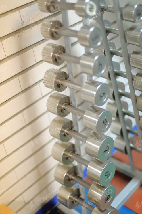 Preview: sports equipment. Sports activity at school. Health trainers. Sports future. Weights