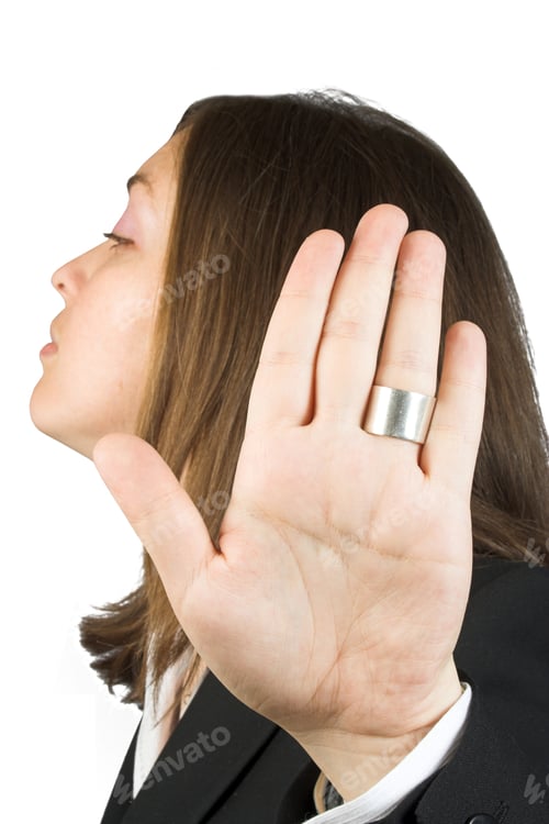 Preview: Business Woman With Palm Up