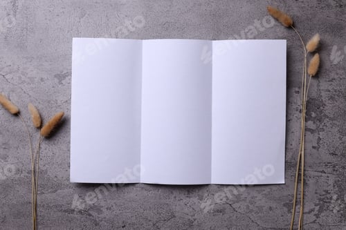 Preview: trifold paper mockup
