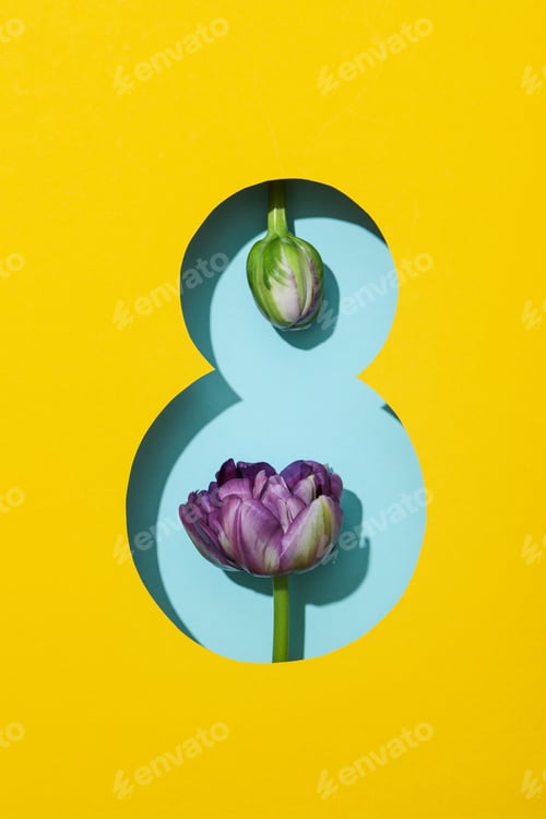 Preview: Concept of 8 march, Women day, top view